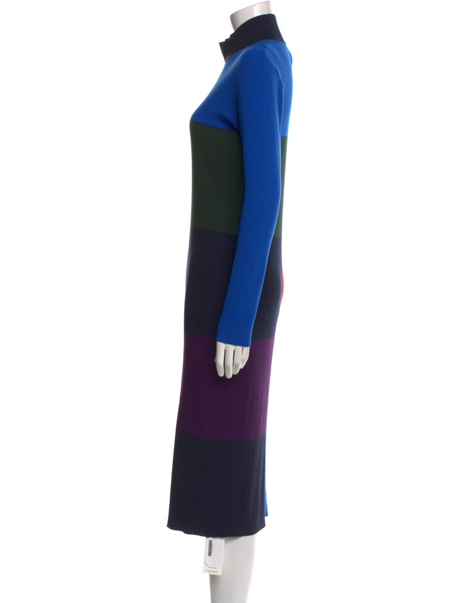 Tory Sport Colorblock Pattern Midi Length Dress
