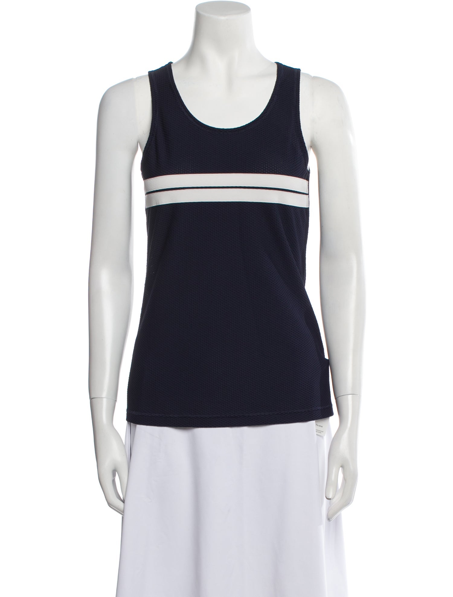 Tory Sport Colorblock Pattern Scoop Neck Top