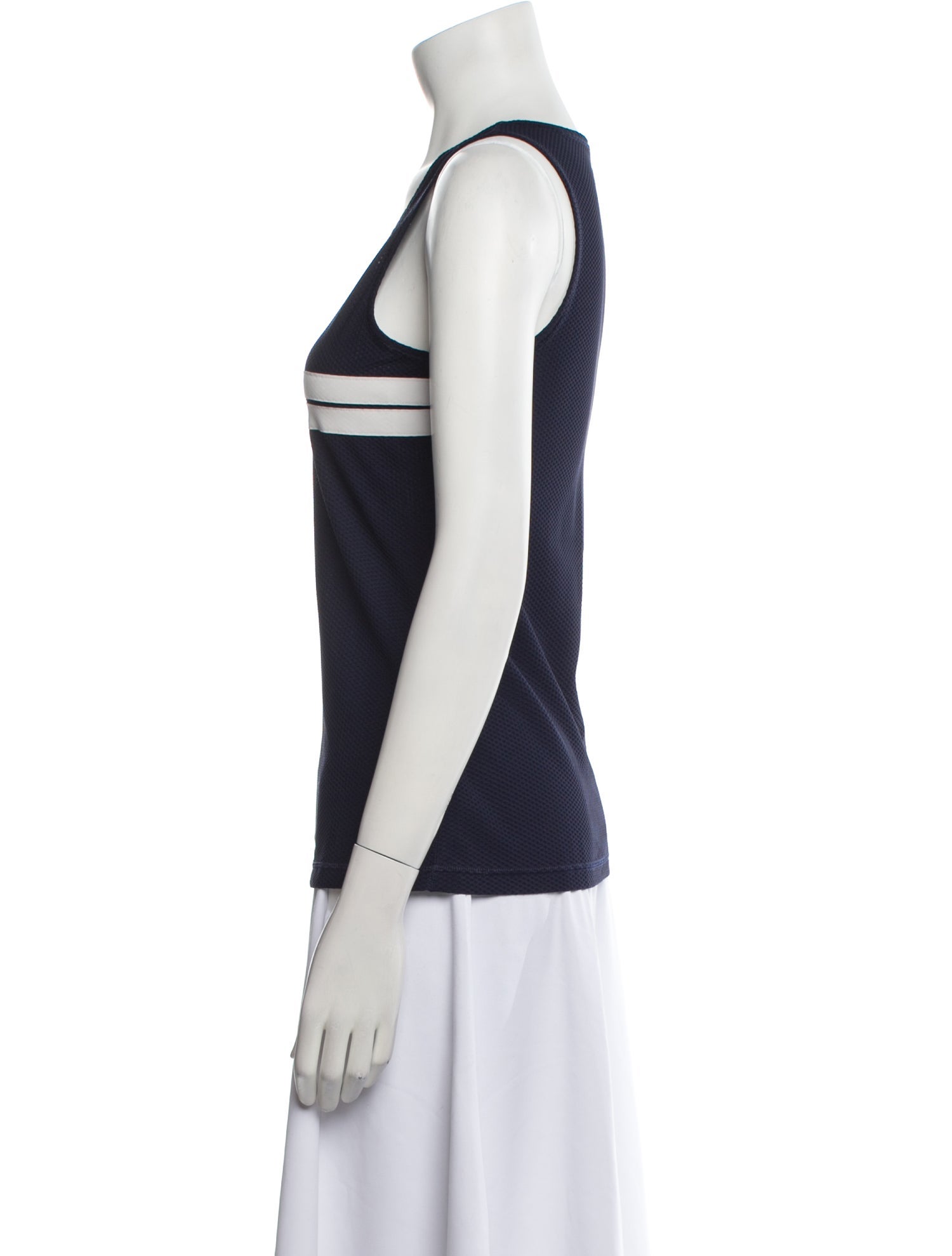 Tory Sport Colorblock Pattern Scoop Neck Top