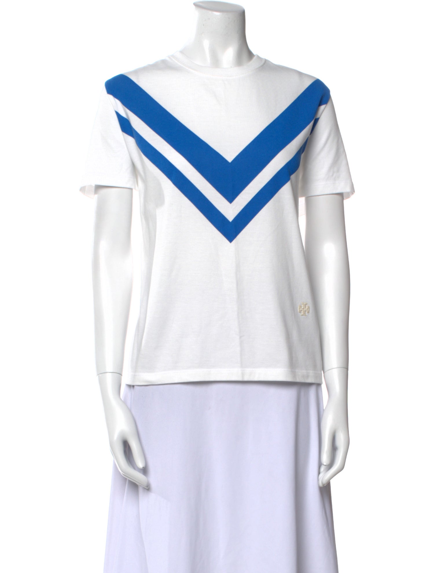 Tory Sport Striped V-Neck T-Shirt