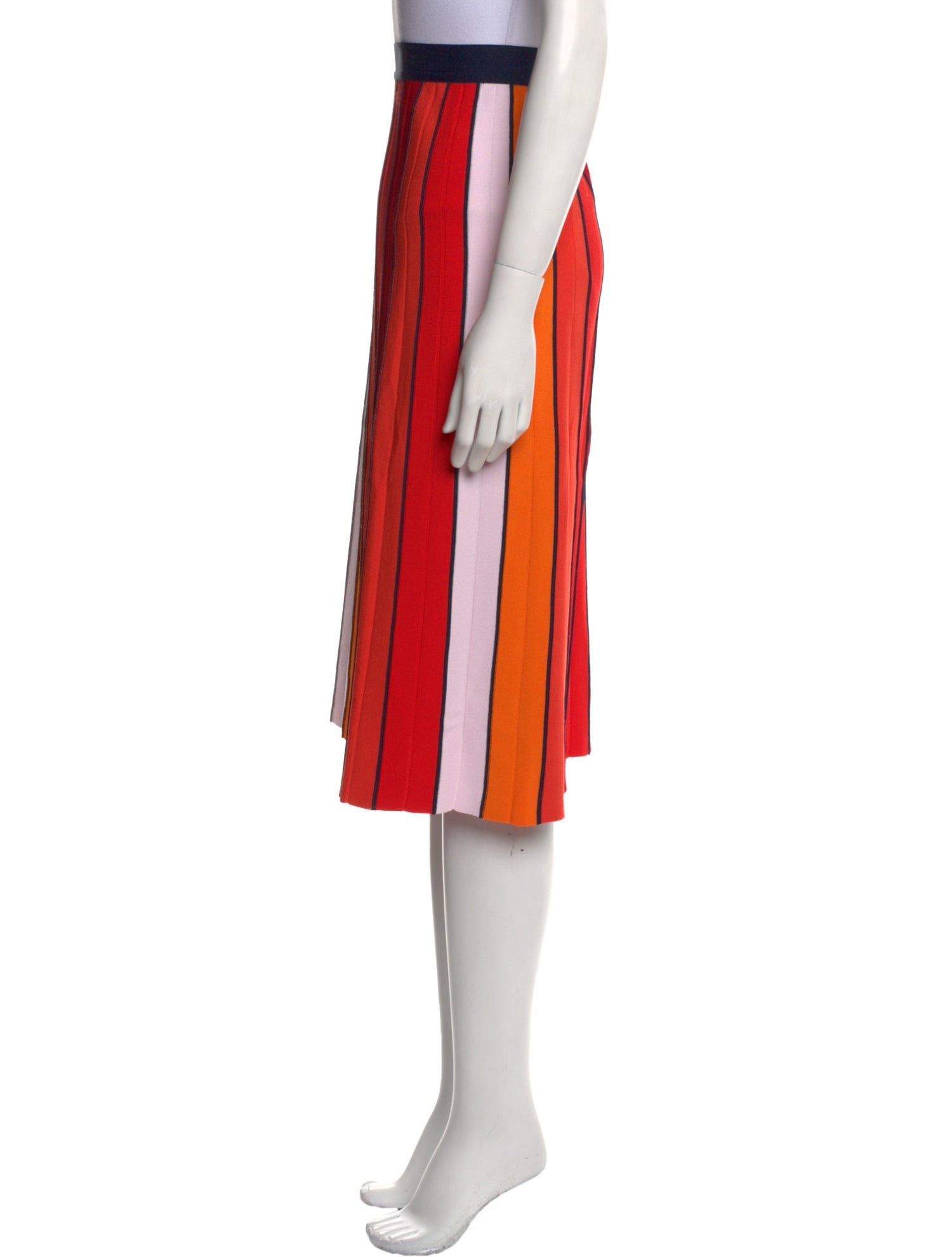 Tory Sport Striped Knee-Length Skirt