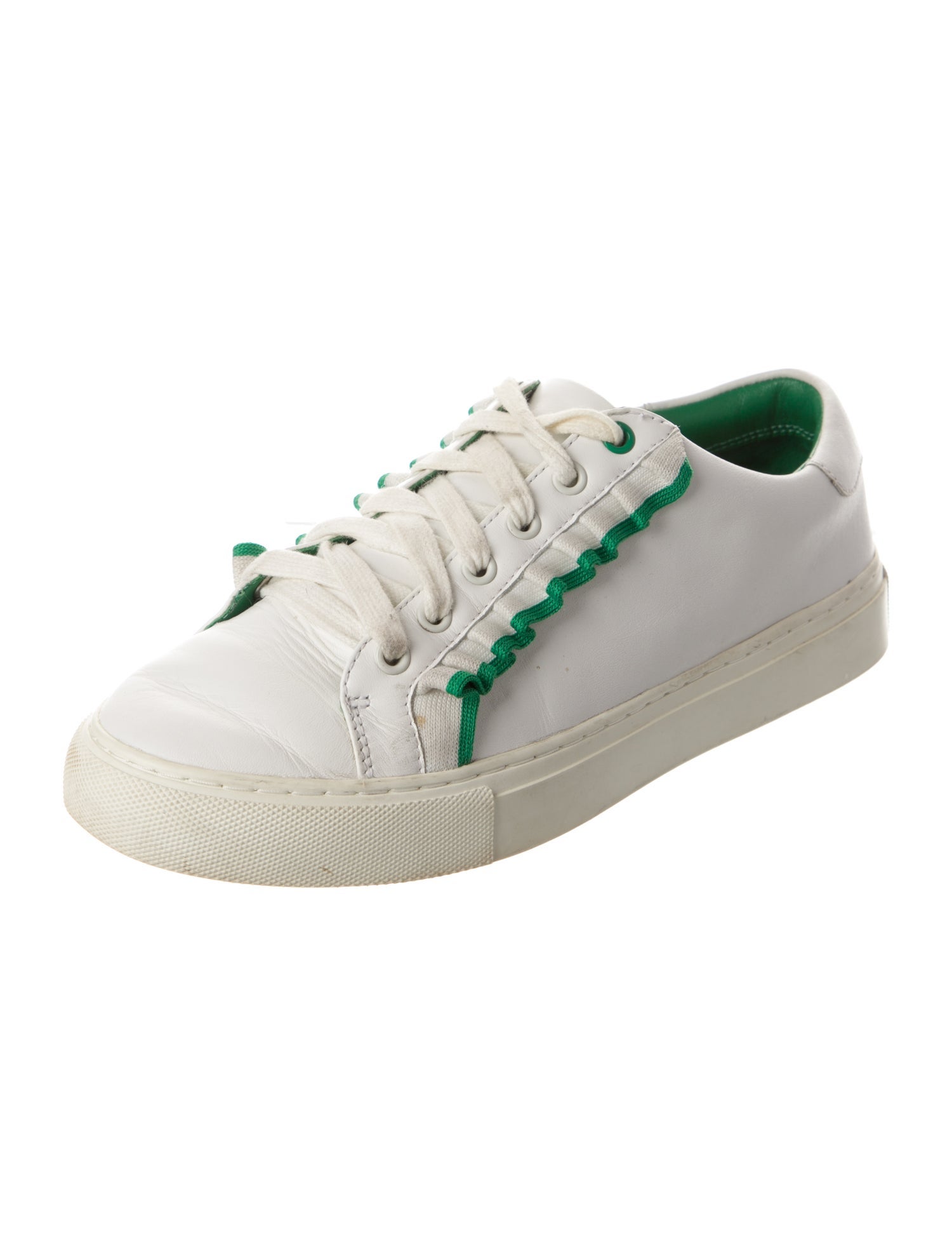 Tory Sport Leather Striped Sneakers