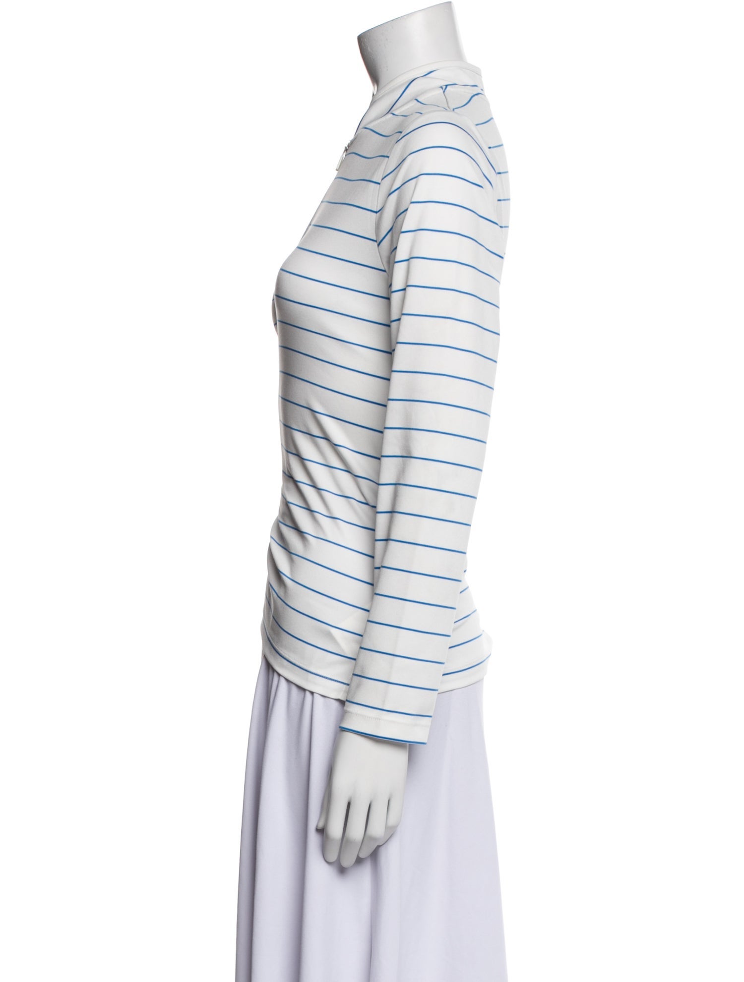 Tory Sport Striped Three-Quarter Sleeve Top