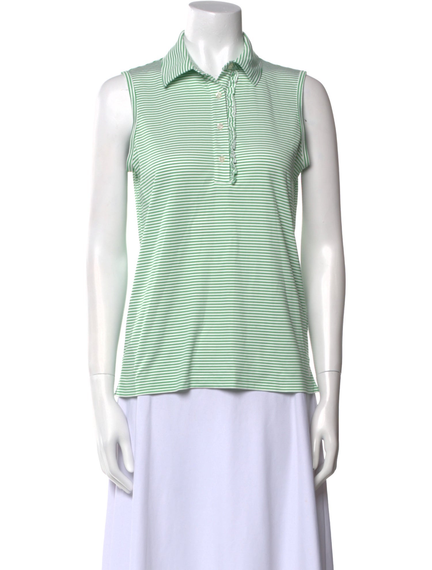 Tory Sport Striped Sleeveless Top