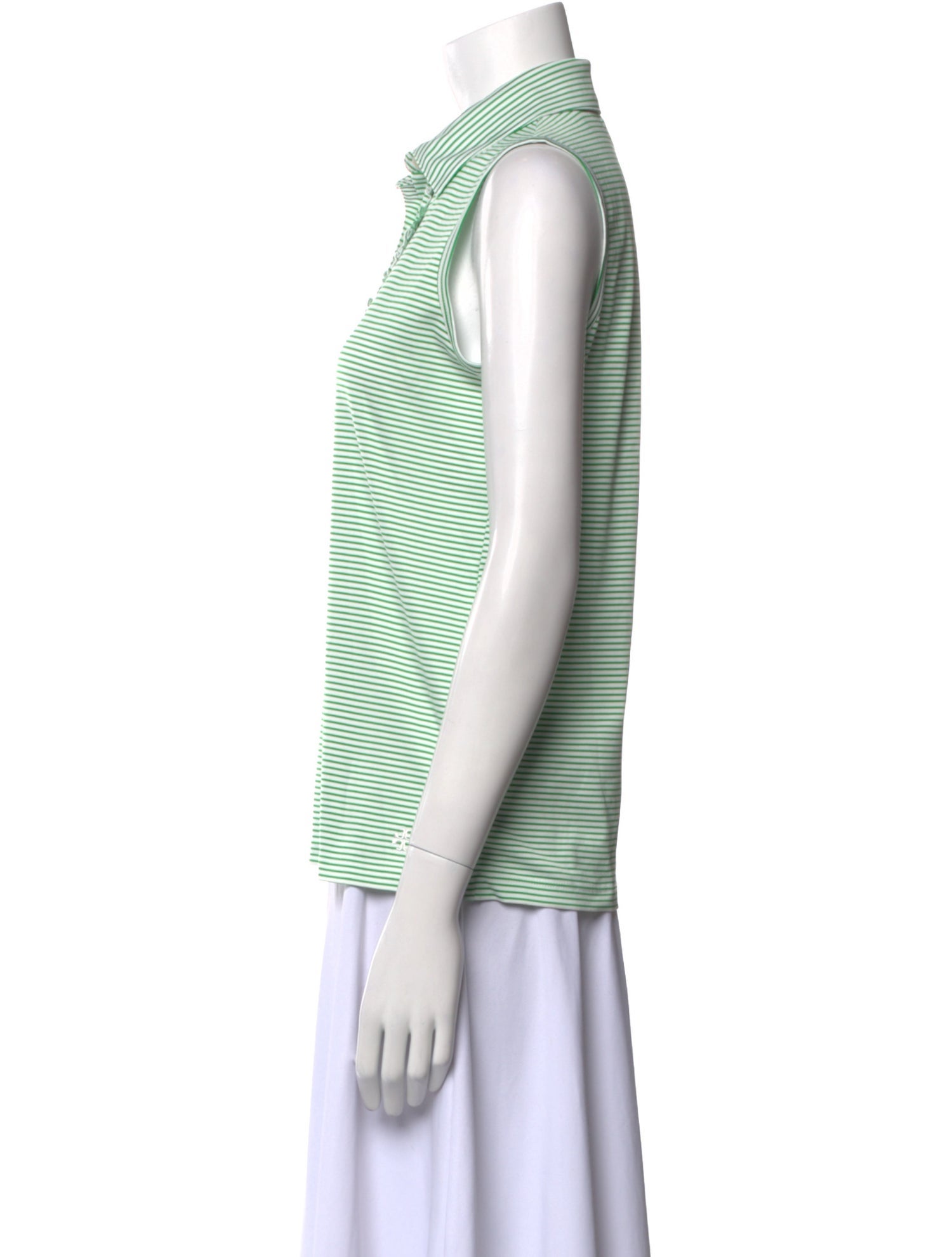 Tory Sport Striped Sleeveless Top