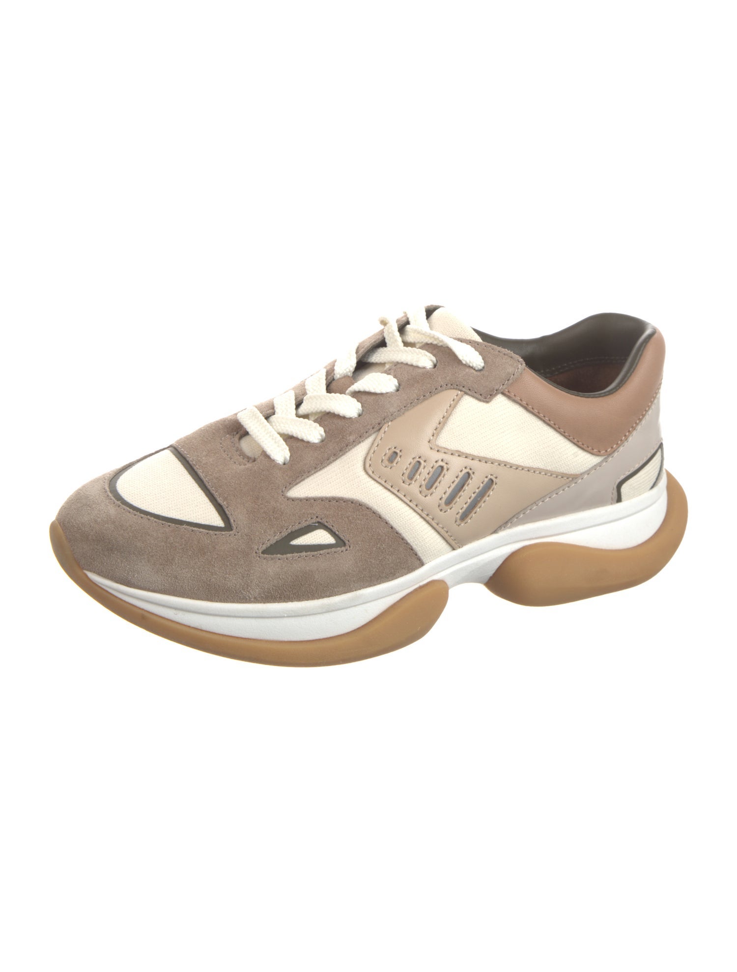 Tory Sport Suede Colorblock Pattern Sneakers