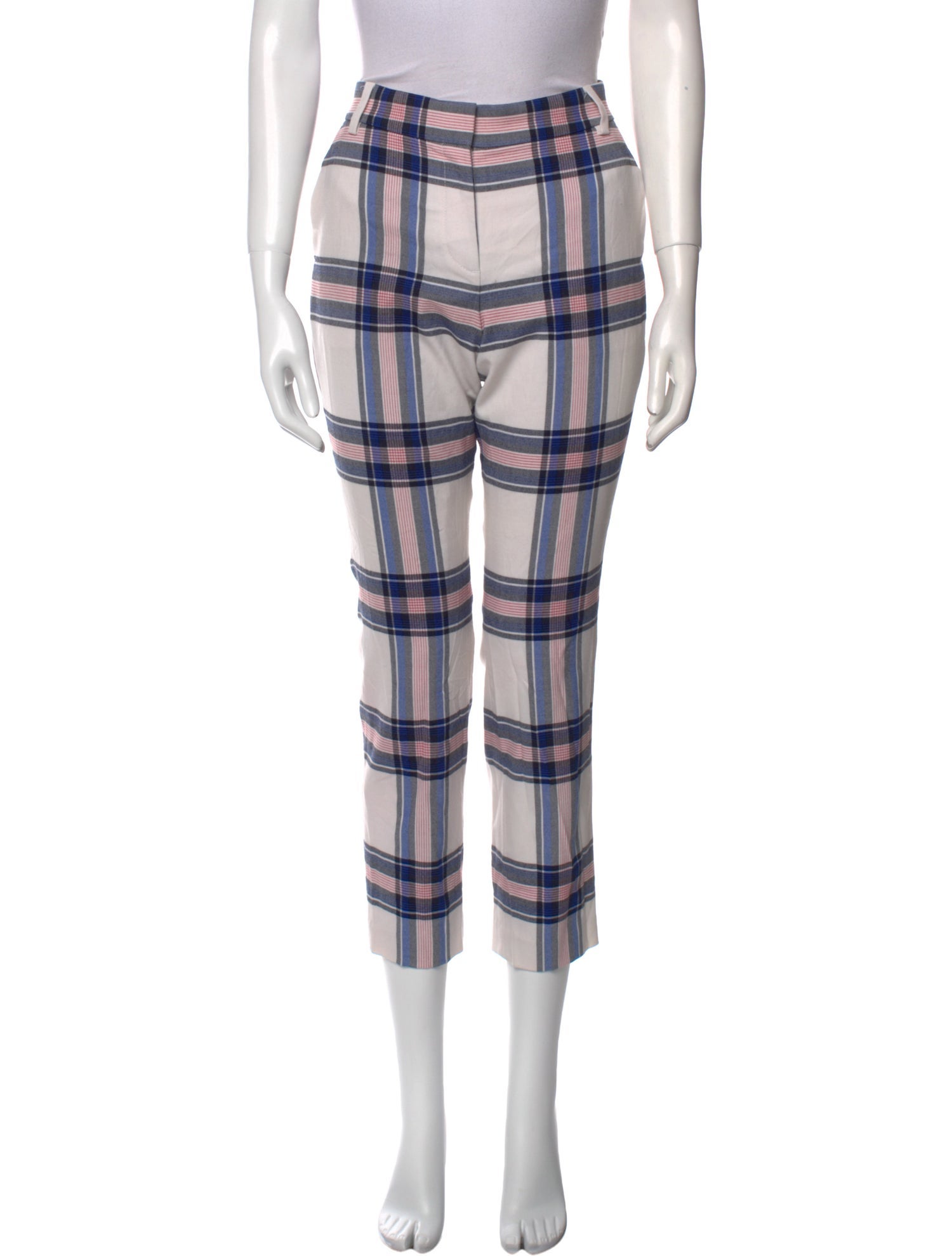 Tory Sport Plaid Print Straight Leg Pants