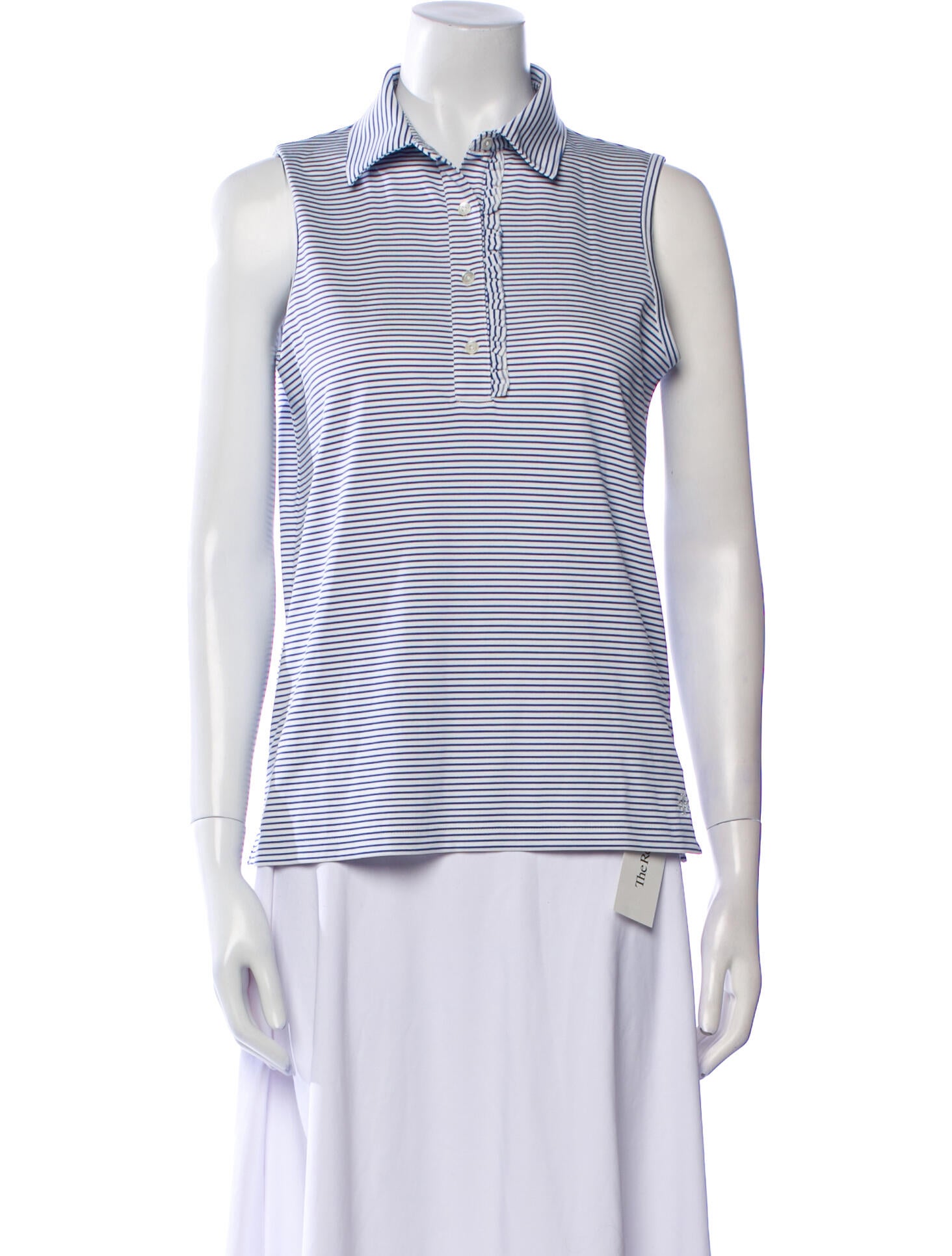 Tory Sport Striped Sleeveless Top