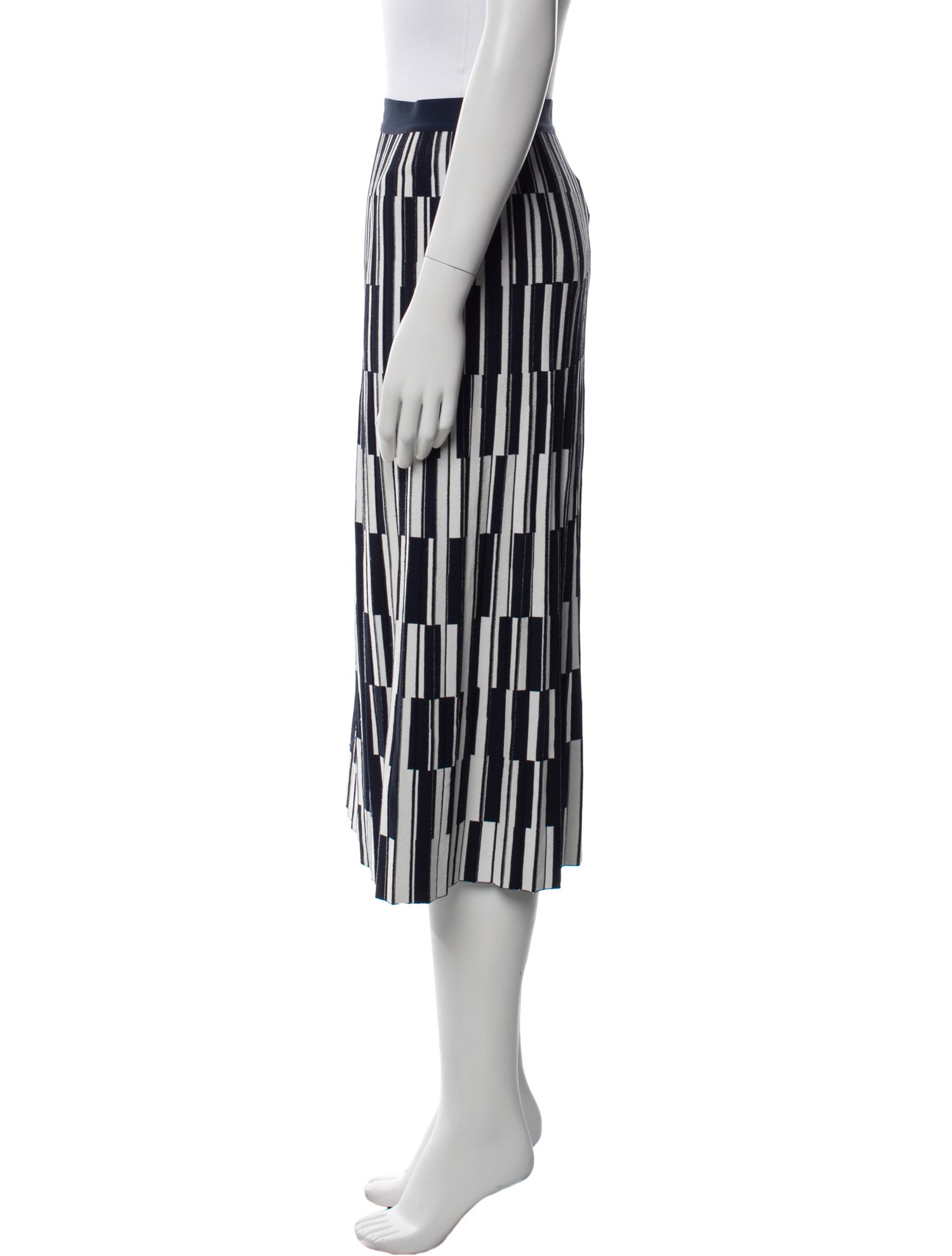 Tory Sport Striped Midi Length Skirt