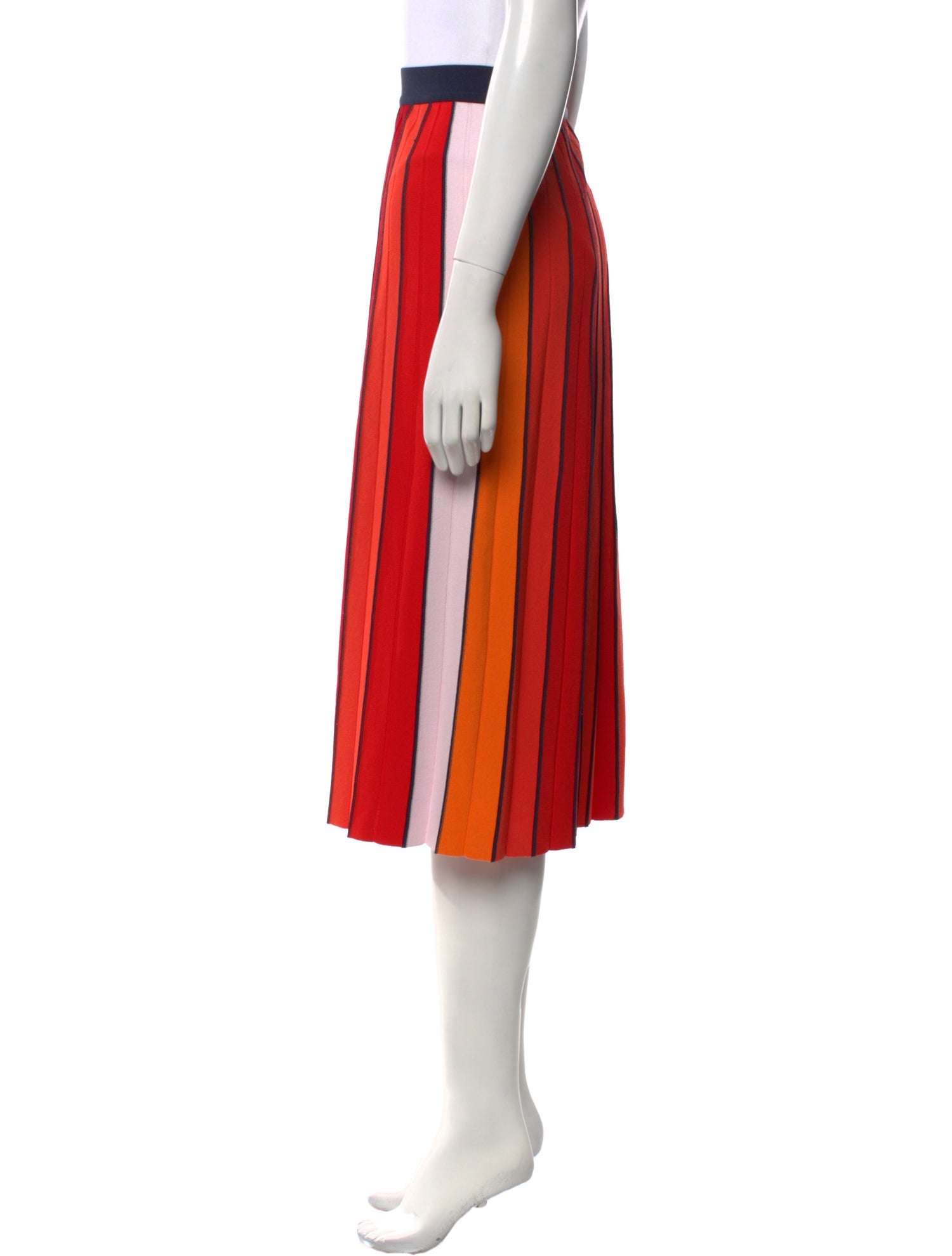 Tory Sport Striped Knee-Length Skirt