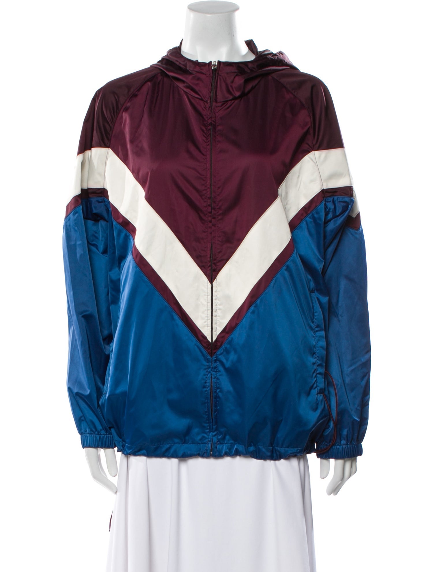 Tory Sport Colorblock Pattern Bomber Jacket