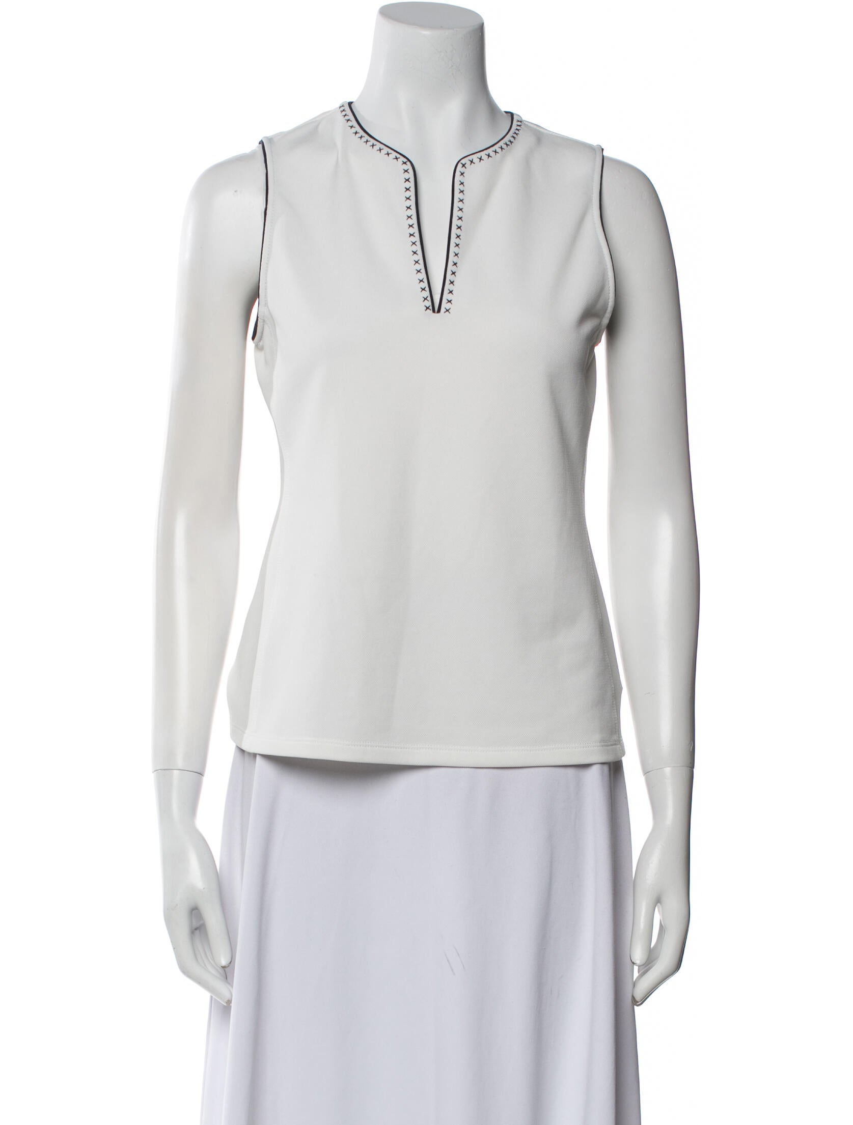 Tory Sport V-Neck Sleeveless Top