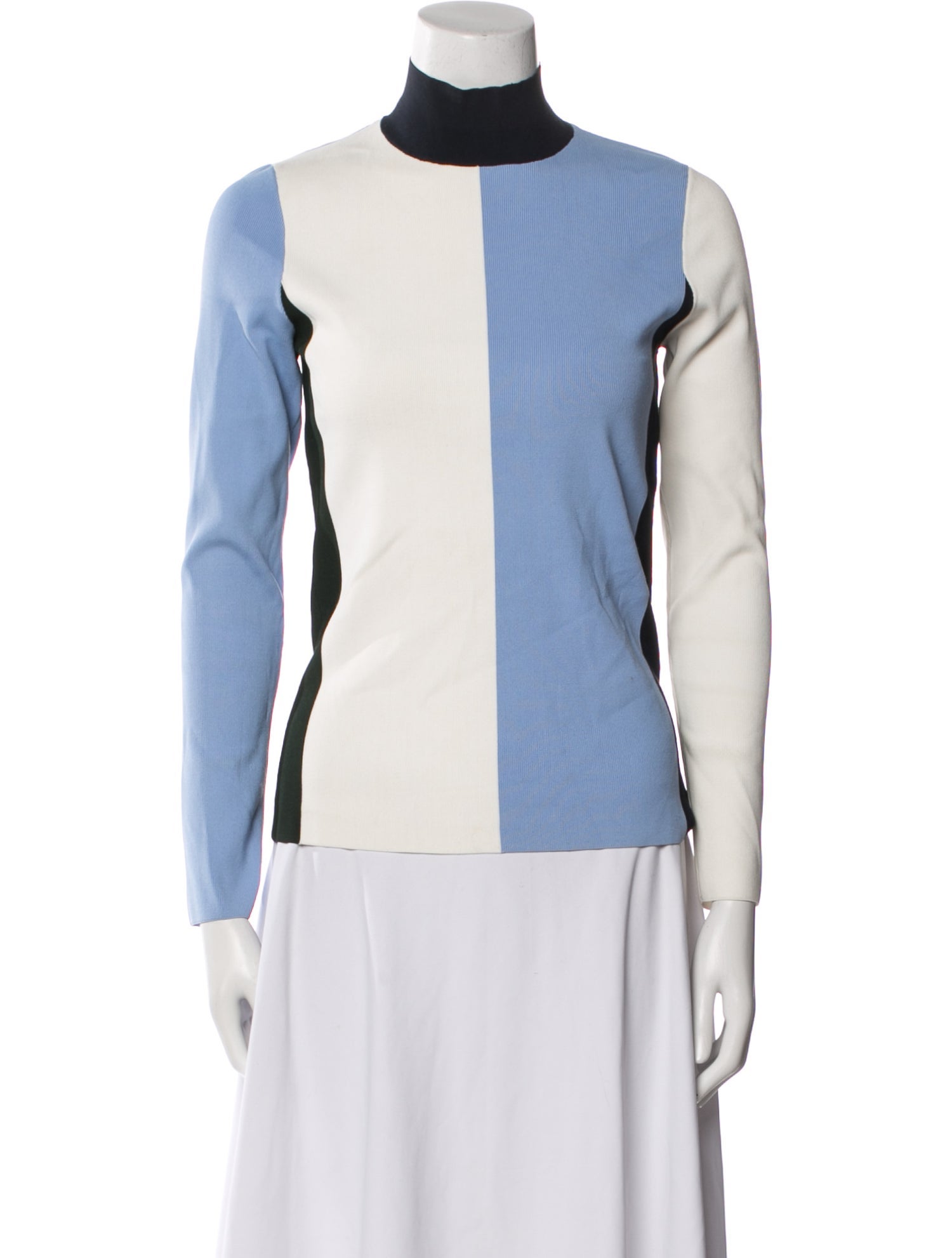 Tory Sport Colorblock Pattern Mock Neck Sweatshirt