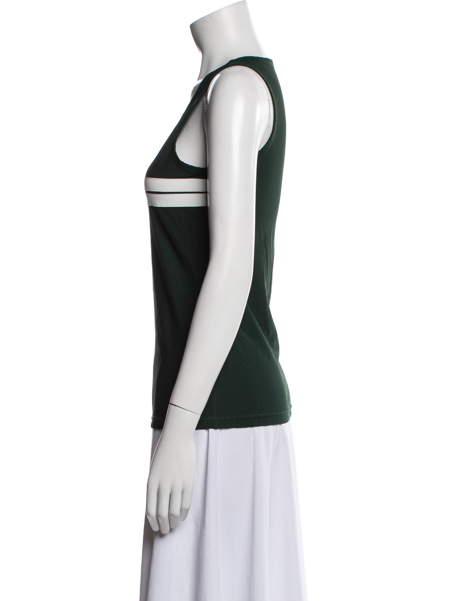 Tory Sport Colorblock Pattern Scoop Neck Top