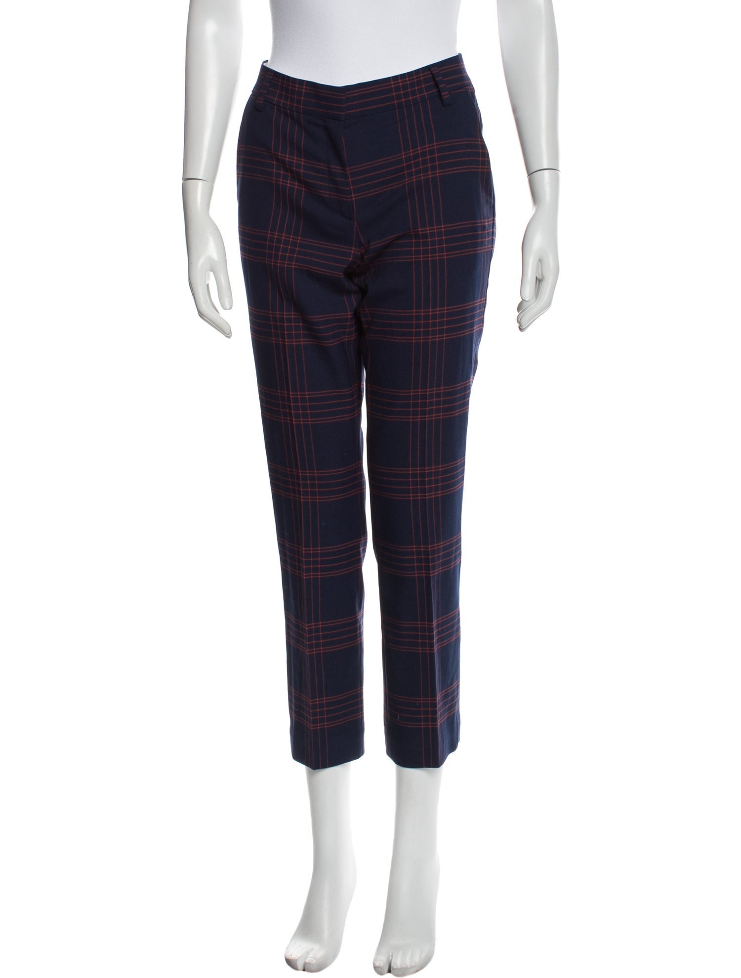 Tory Sport Plaid Print Straight Leg Pants