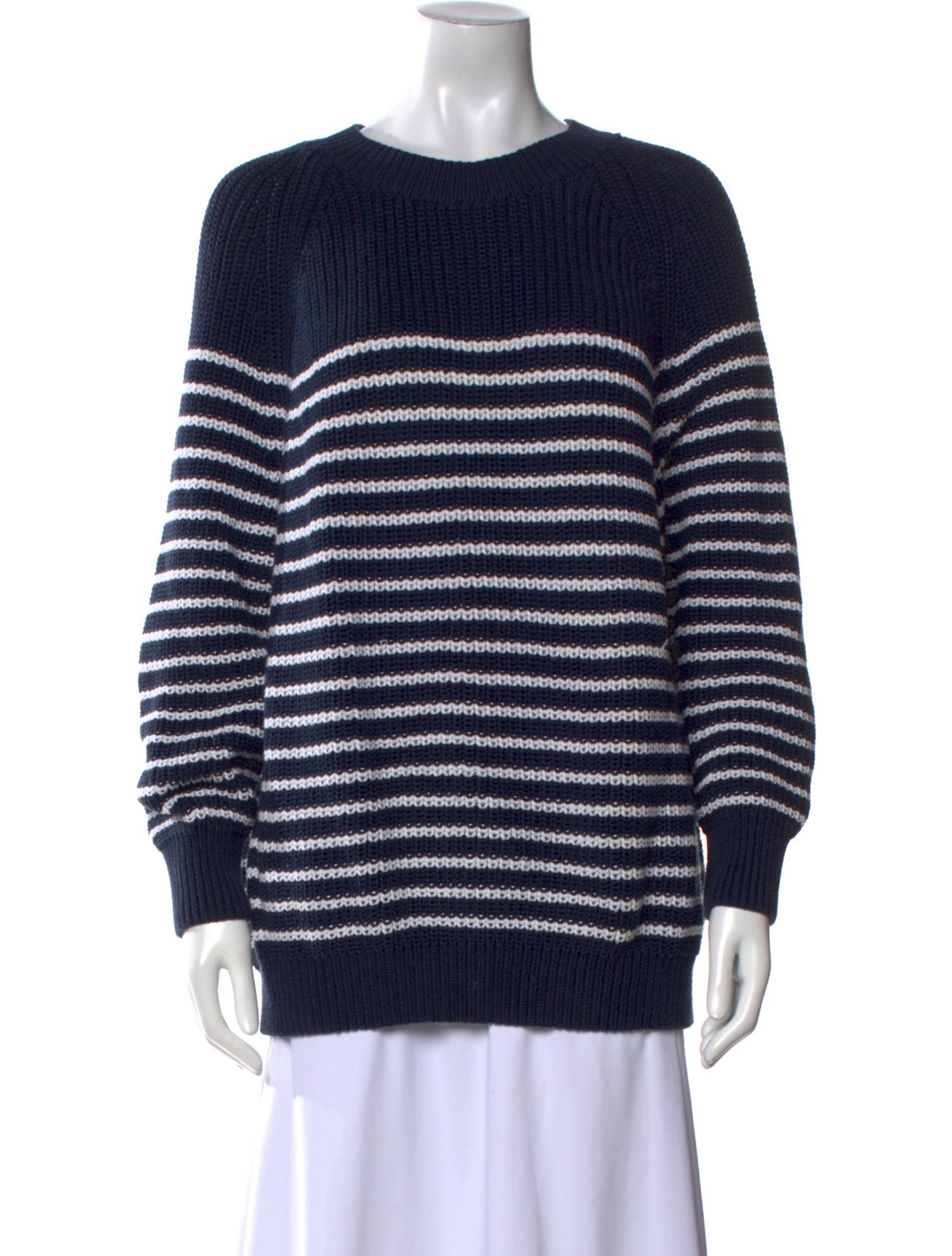 Tory Sport Striped Crew Neck Sweater