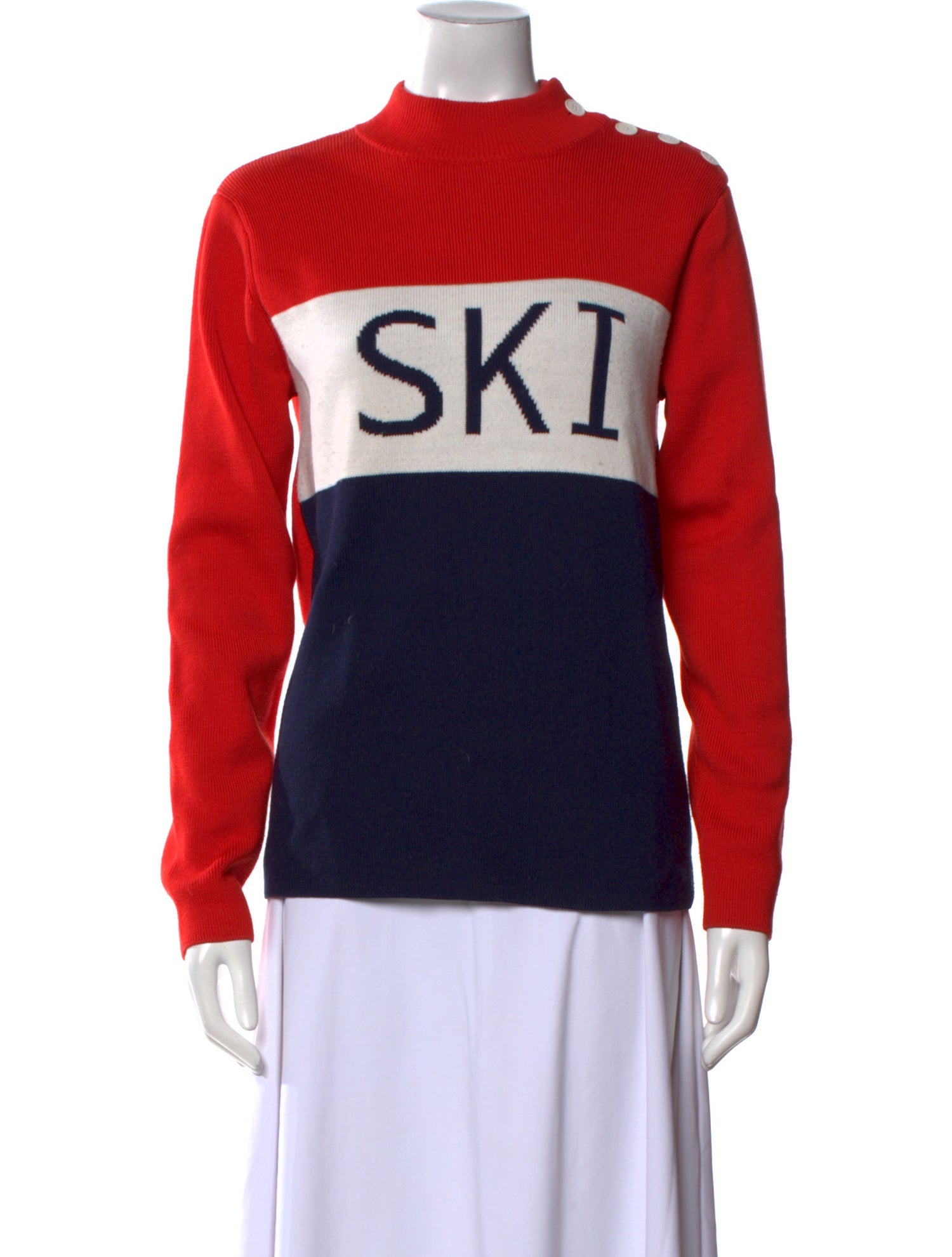 Tory Sport Merino Wool Graphic Print Sweater