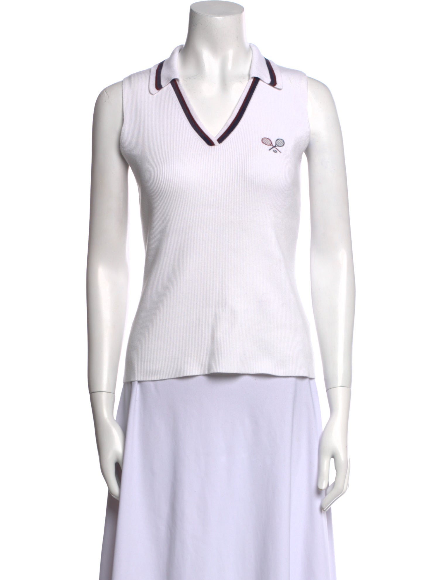 Tory Sport V-Neck Sleeveless Top