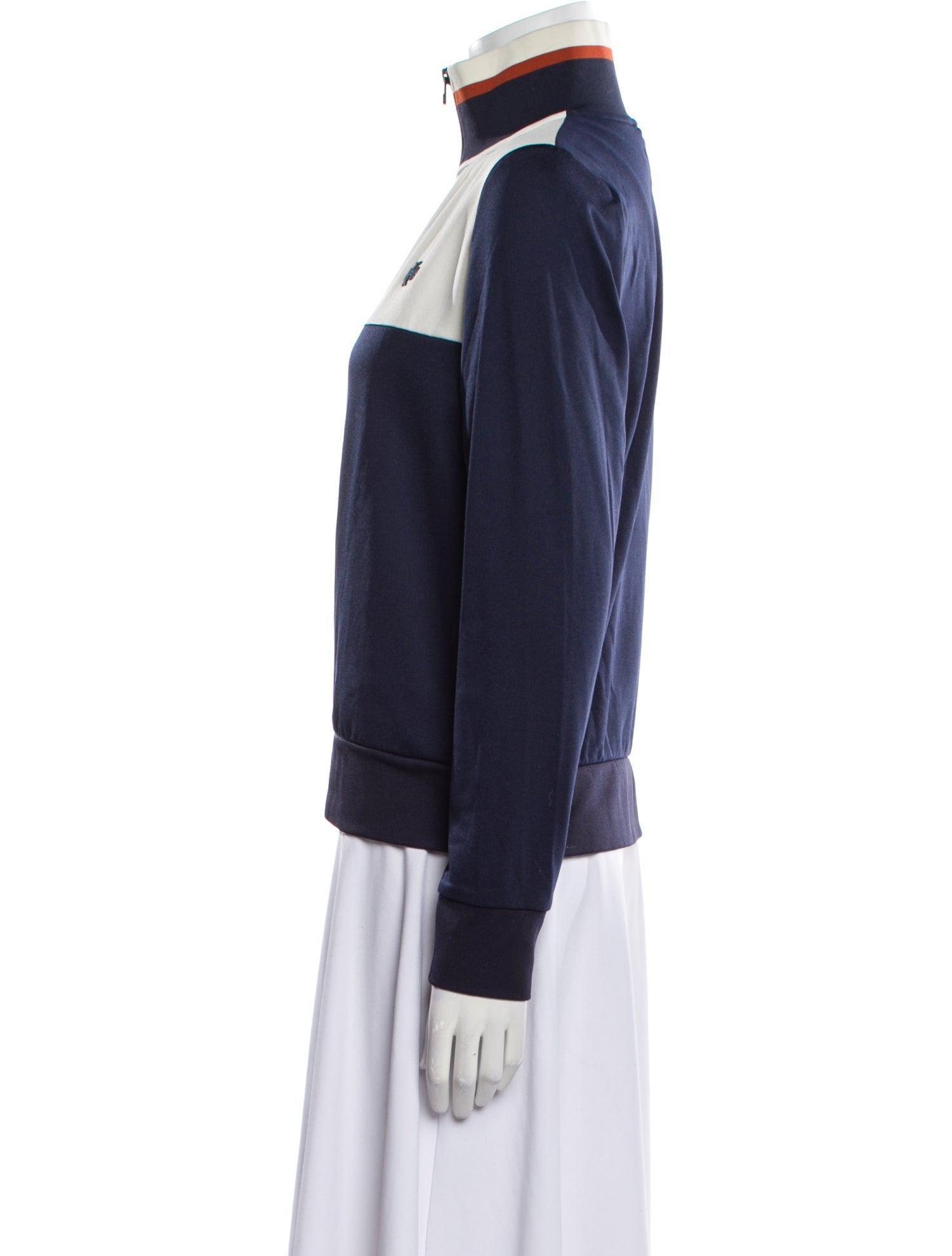 Tory Sport Nylon Colorblock Pattern Bomber Jacket