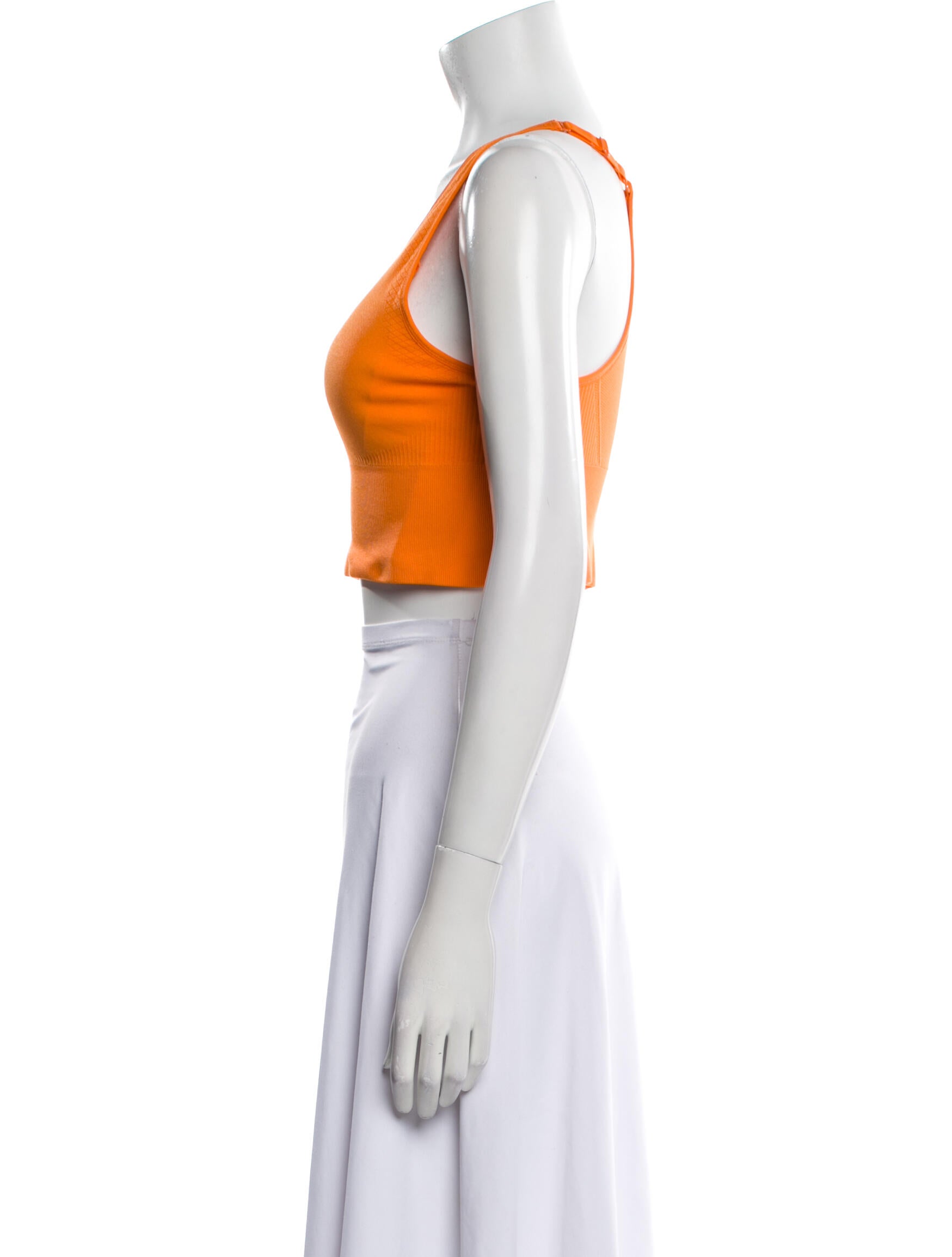 Tory Sport Nylon Scoop Neck Crop Top