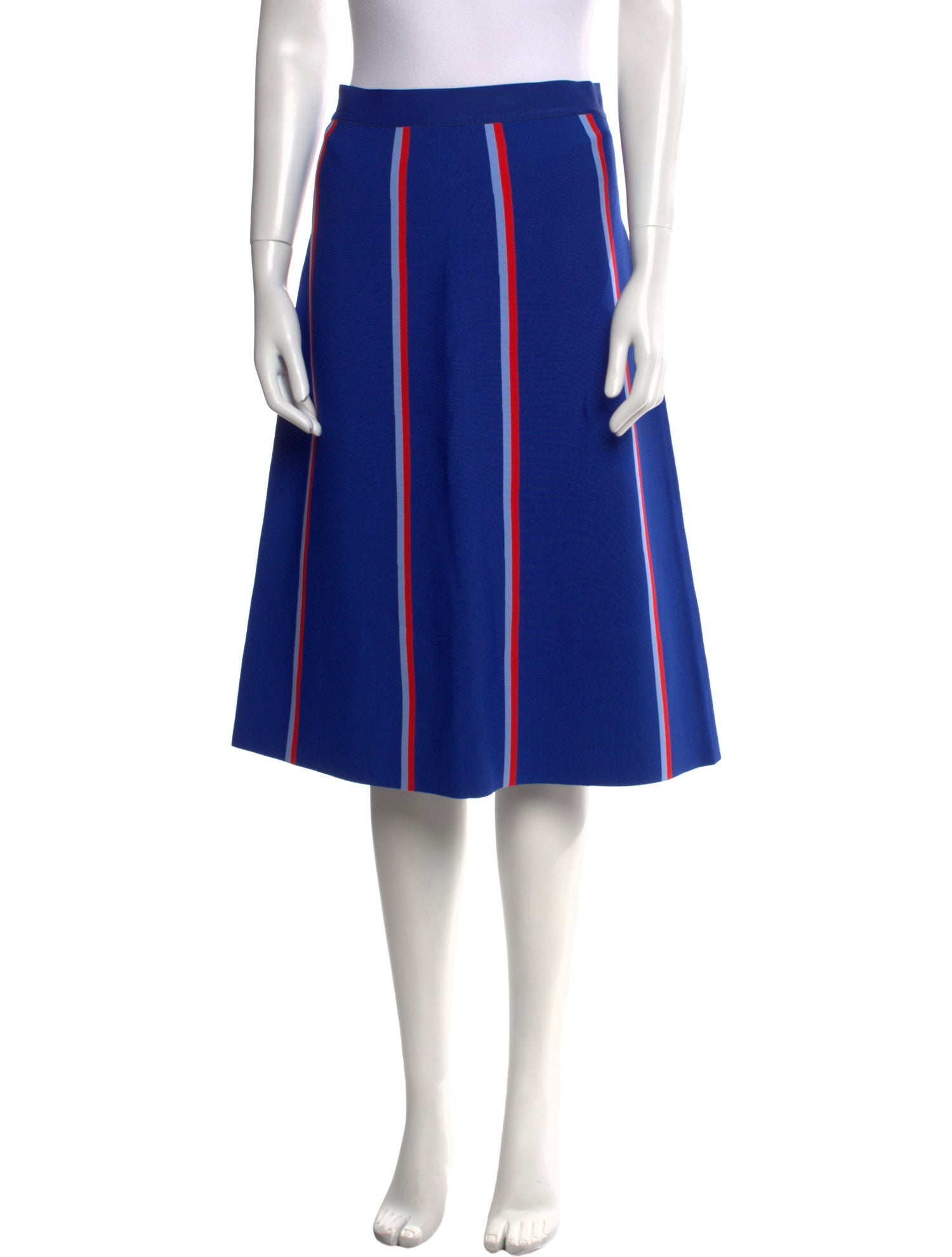Tory Sport Striped Knee-Length Skirt