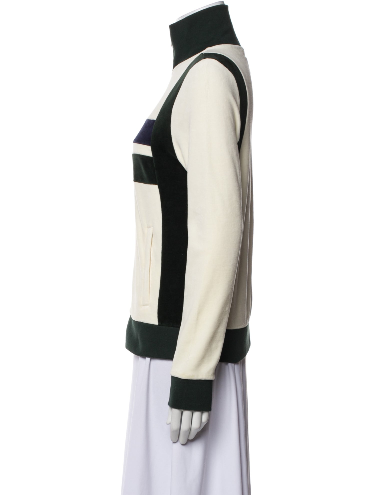 Tory Sport Striped Bomber Jacket