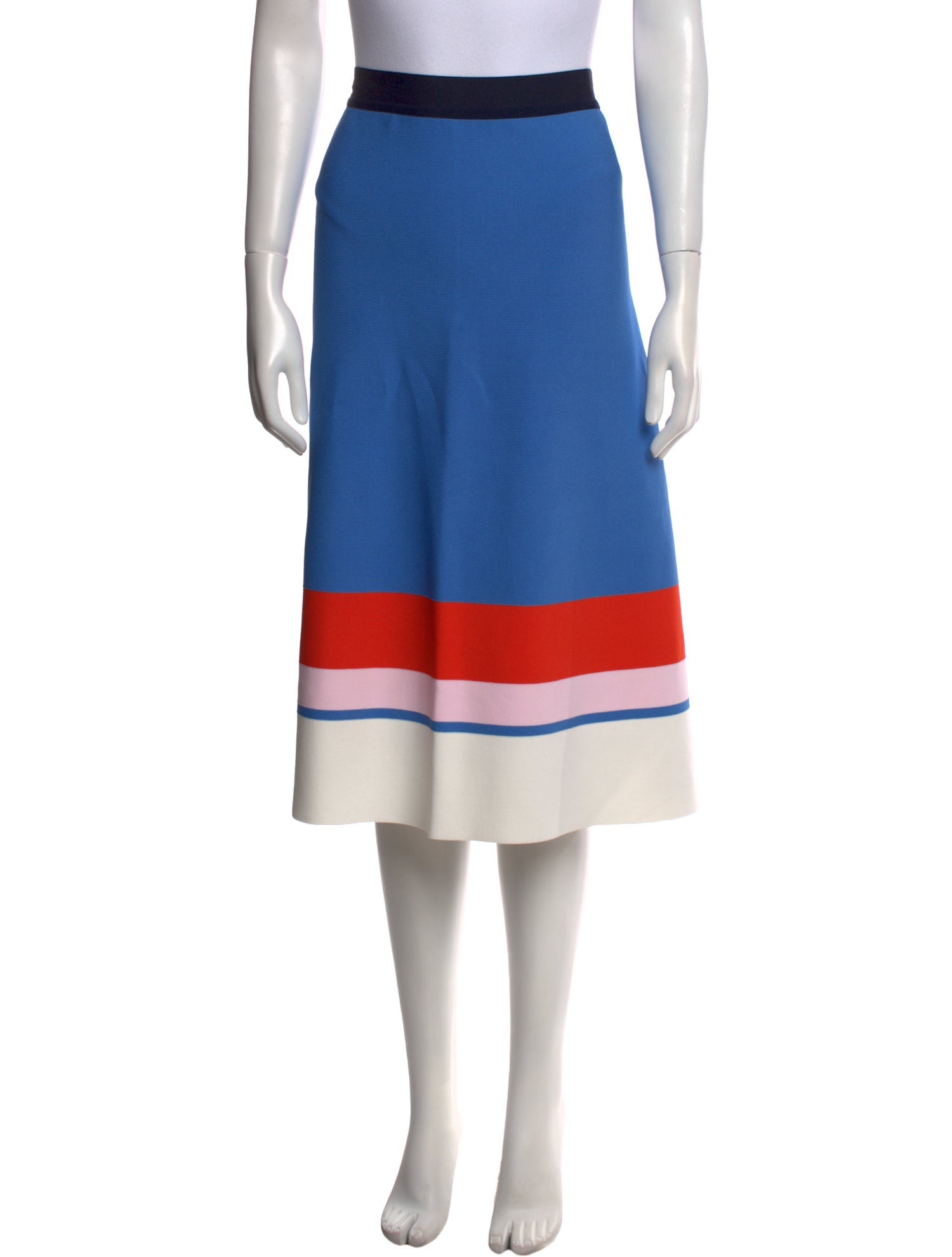Tory Sport Striped Knee-Length Skirt