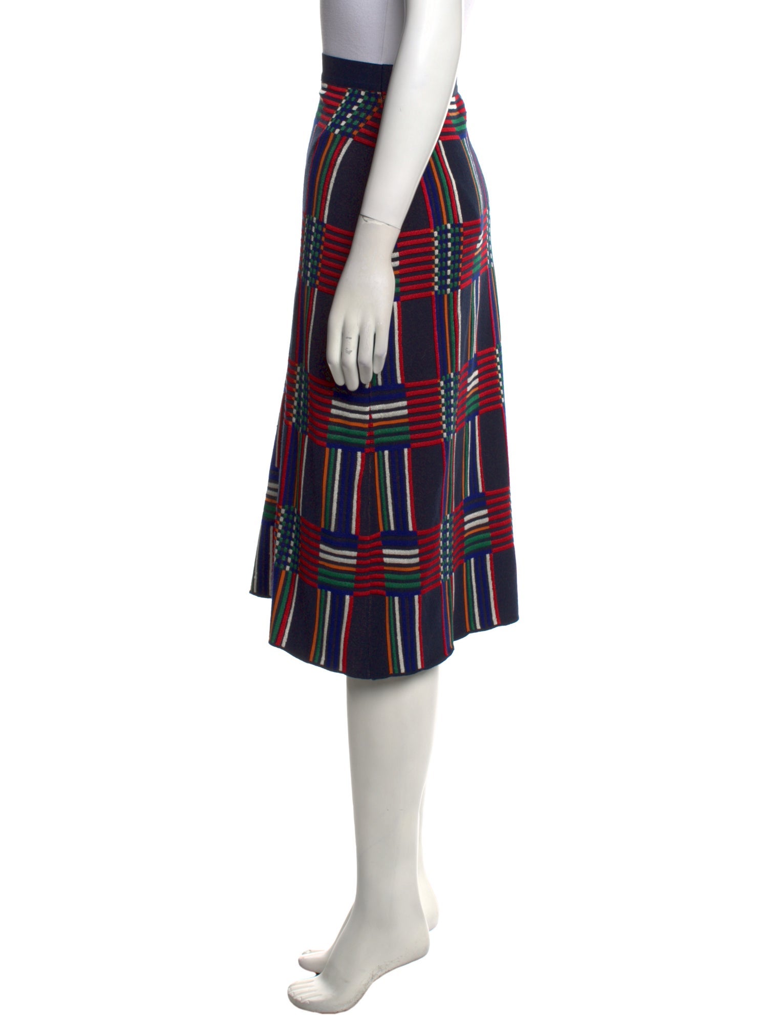 Tory Sport Striped Knee-Length Skirt