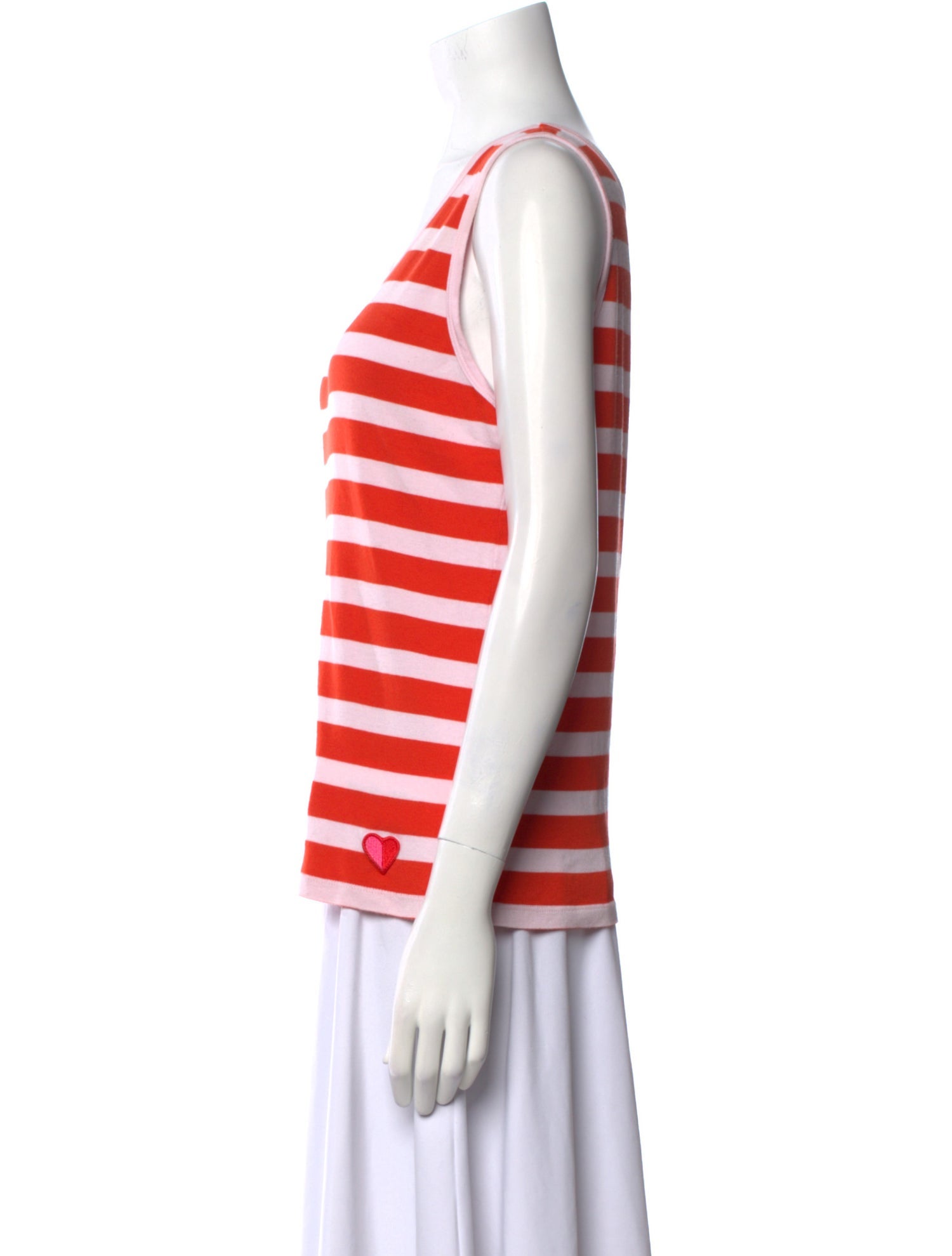 Tory Sport Striped Scoop Neck Top
