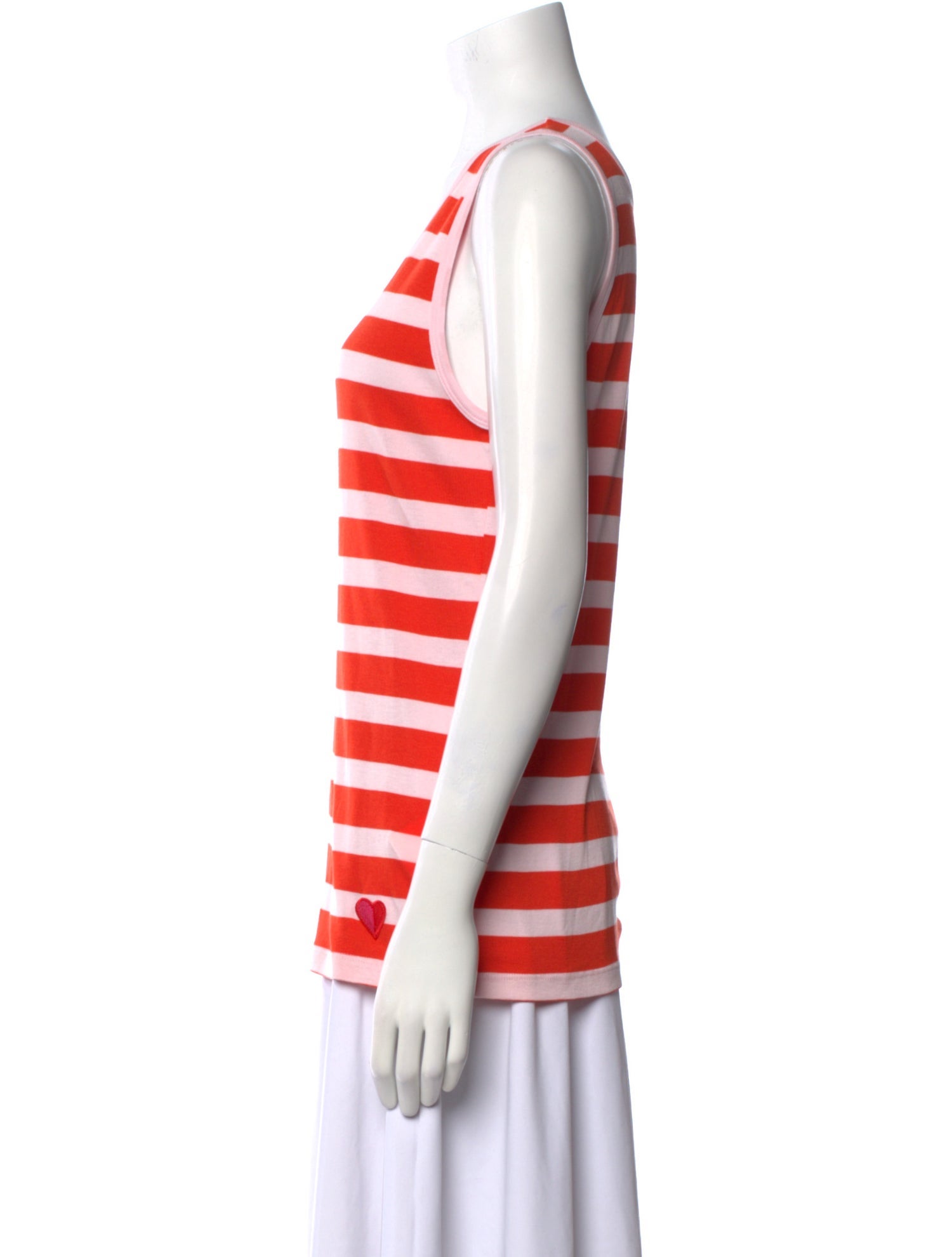 Tory Sport Striped Scoop Neck Top