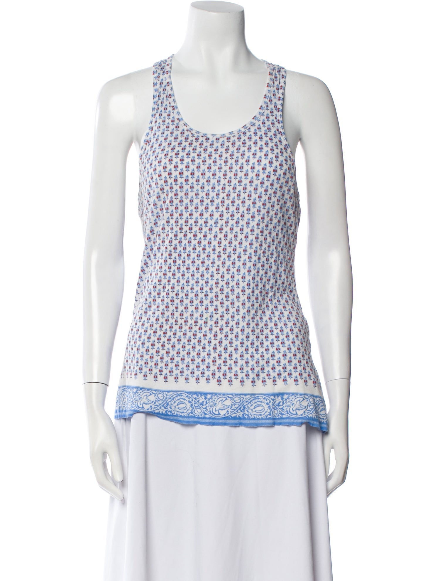 Tory Sport Printed Scoop Neck Top