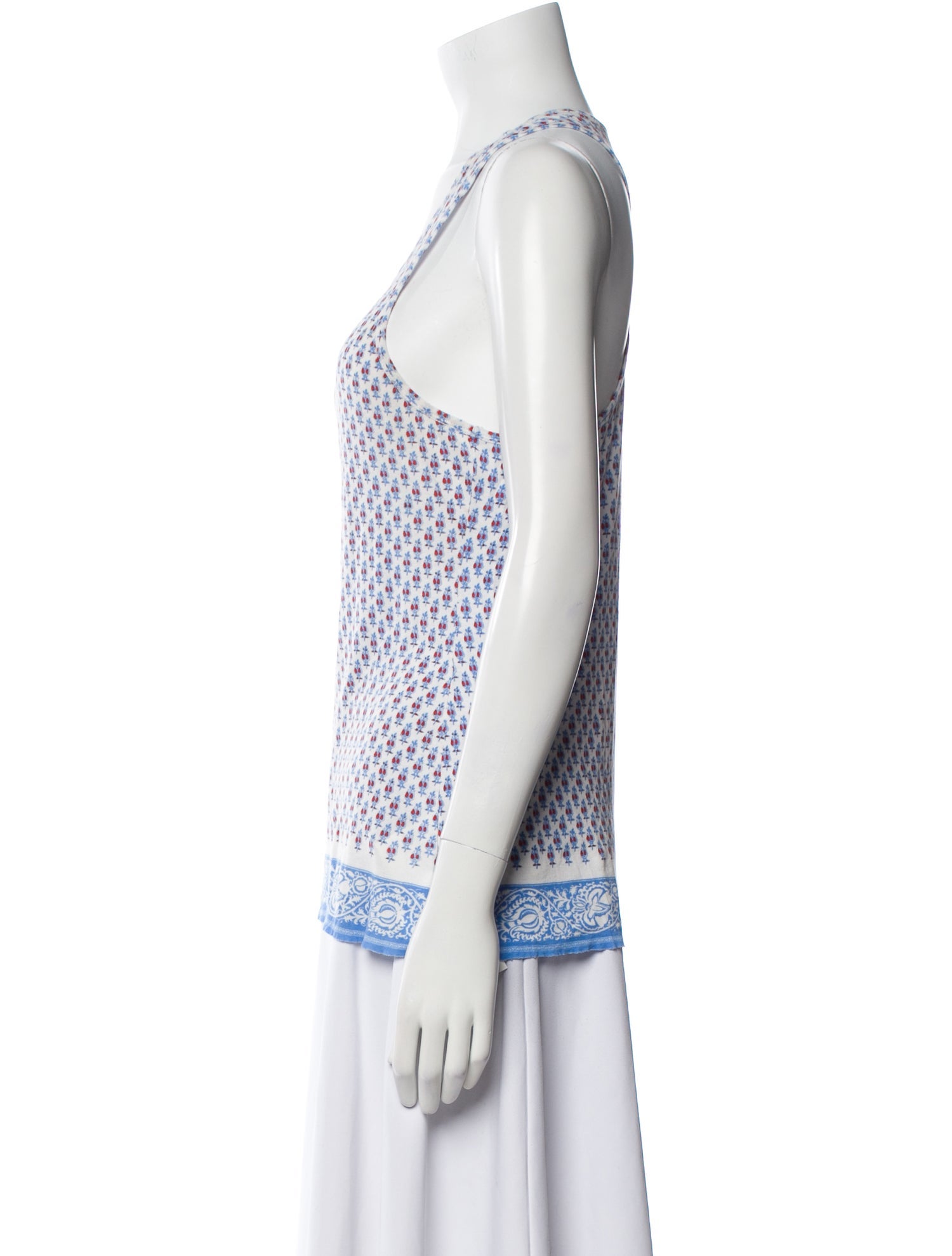 Tory Sport Printed Scoop Neck Top