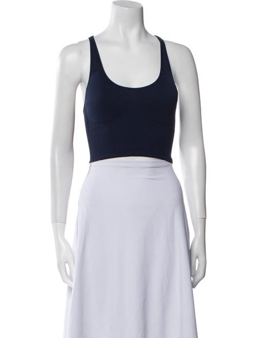 Tory Sport Nylon Scoop Neck Crop Top
