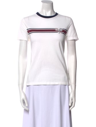 Tory Sport Striped Crew Neck T-Shirt