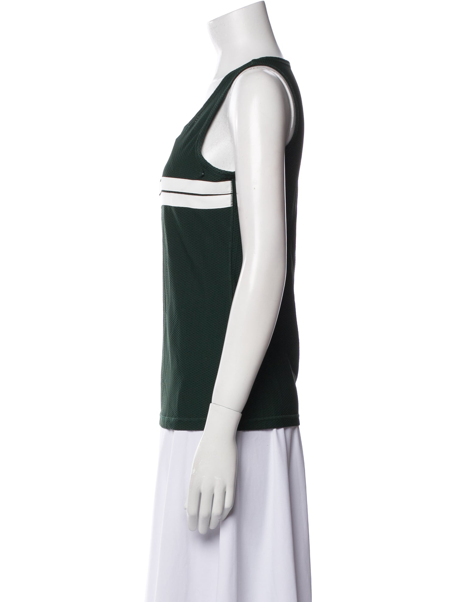 Tory Sport Colorblock Pattern Scoop Neck Top