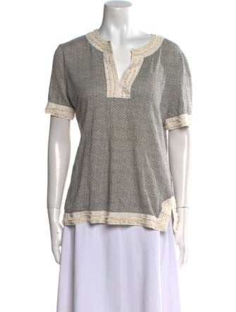 Tory Sport Linen Printed Top
