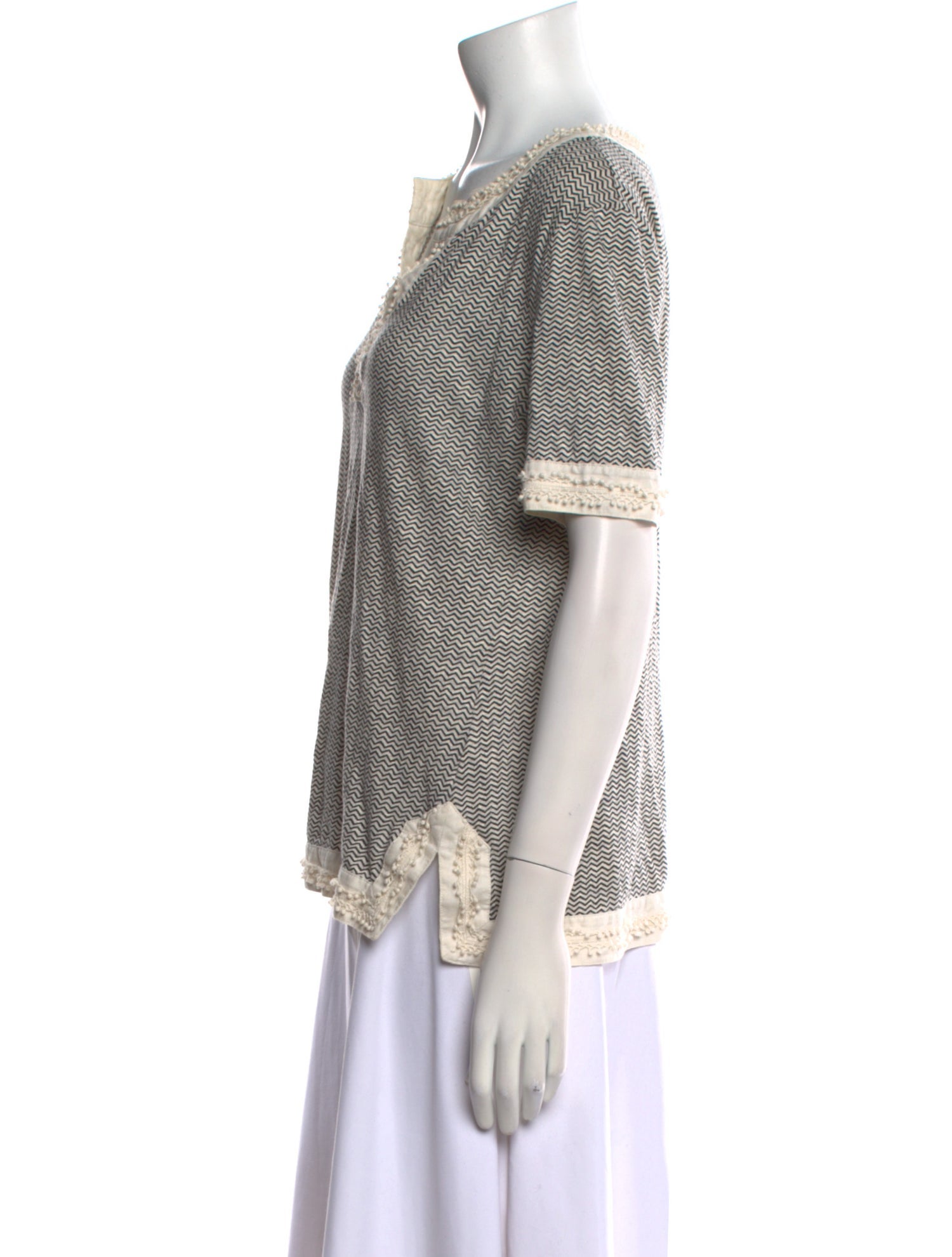 Tory Sport Linen Printed Top