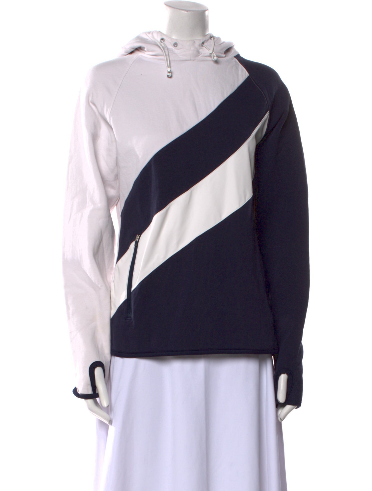Tory Sport Colorblock Pattern Mock Neck Sweatshirt