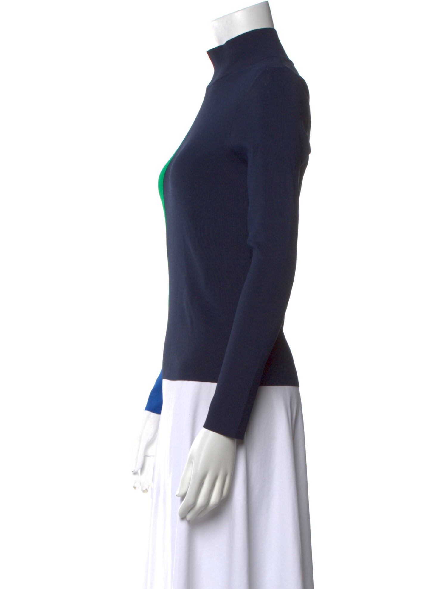 Tory Sport Mock Neck Long Sleeve Top