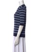 Tory Sport Striped Crew Neck Sweater