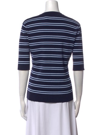 Tory Sport Striped Crew Neck Sweater