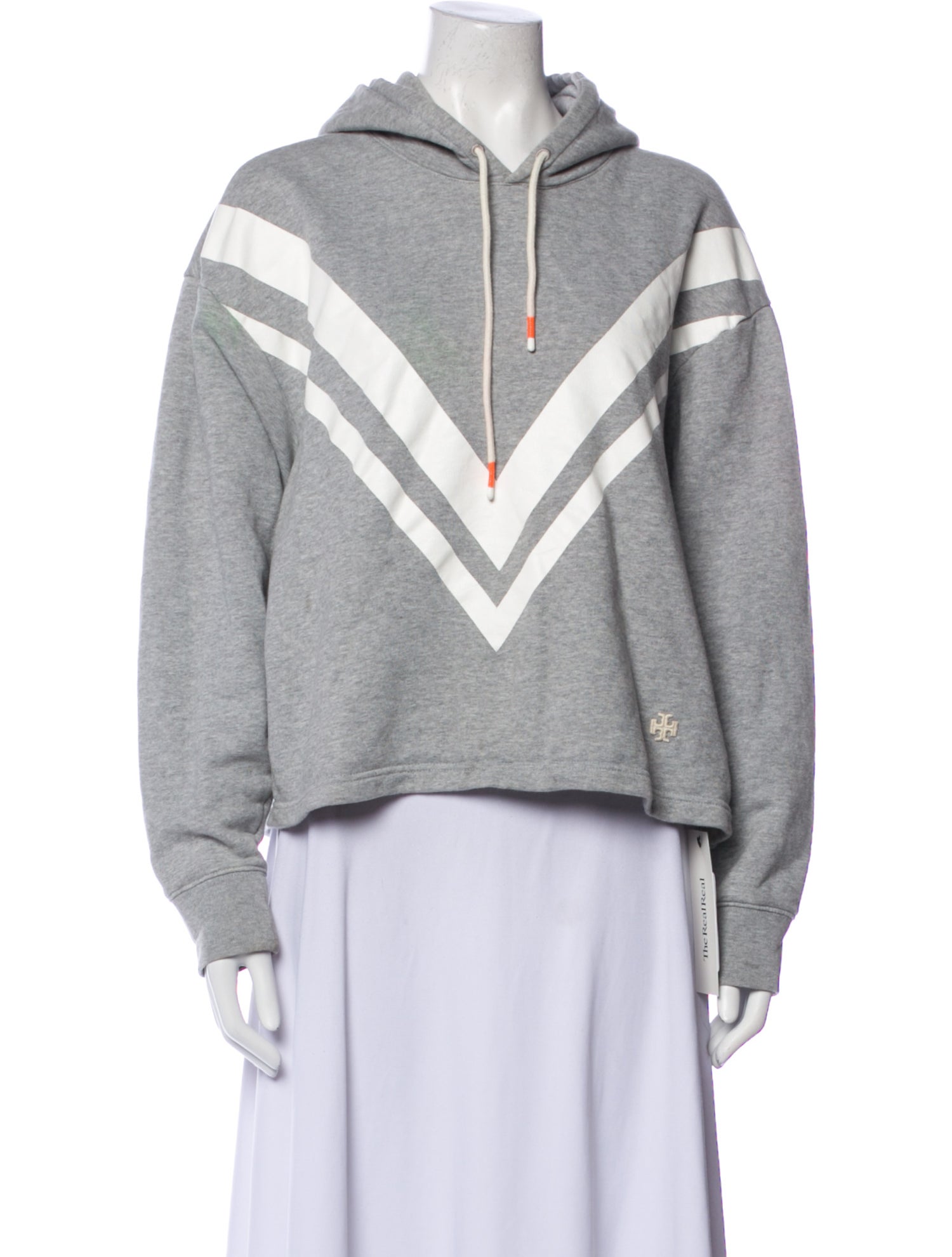 Tory Sport Graphic Print V-Neck Sweatshirt