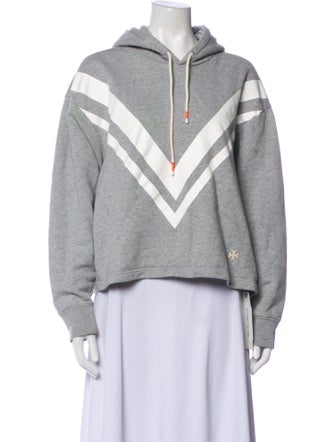 Tory Sport Graphic Print V-Neck Sweatshirt