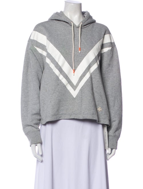 Tory Sport Graphic Print V-Neck Sweatshirt