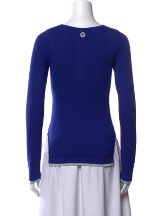 Tory Sport Scoop Neck Long Sleeve Top