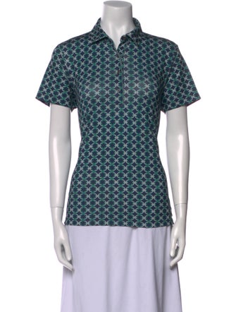 Tory Sport Printed Short Sleeve Polo