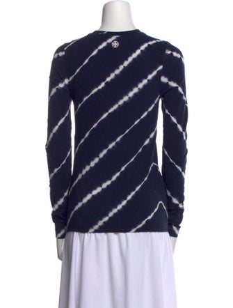 Tory Sport Tie-Dye Print Crew Neck Sweatshirt