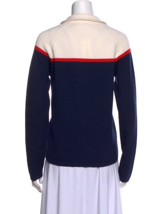 Tory Sport Striped Mock Neck Sweater