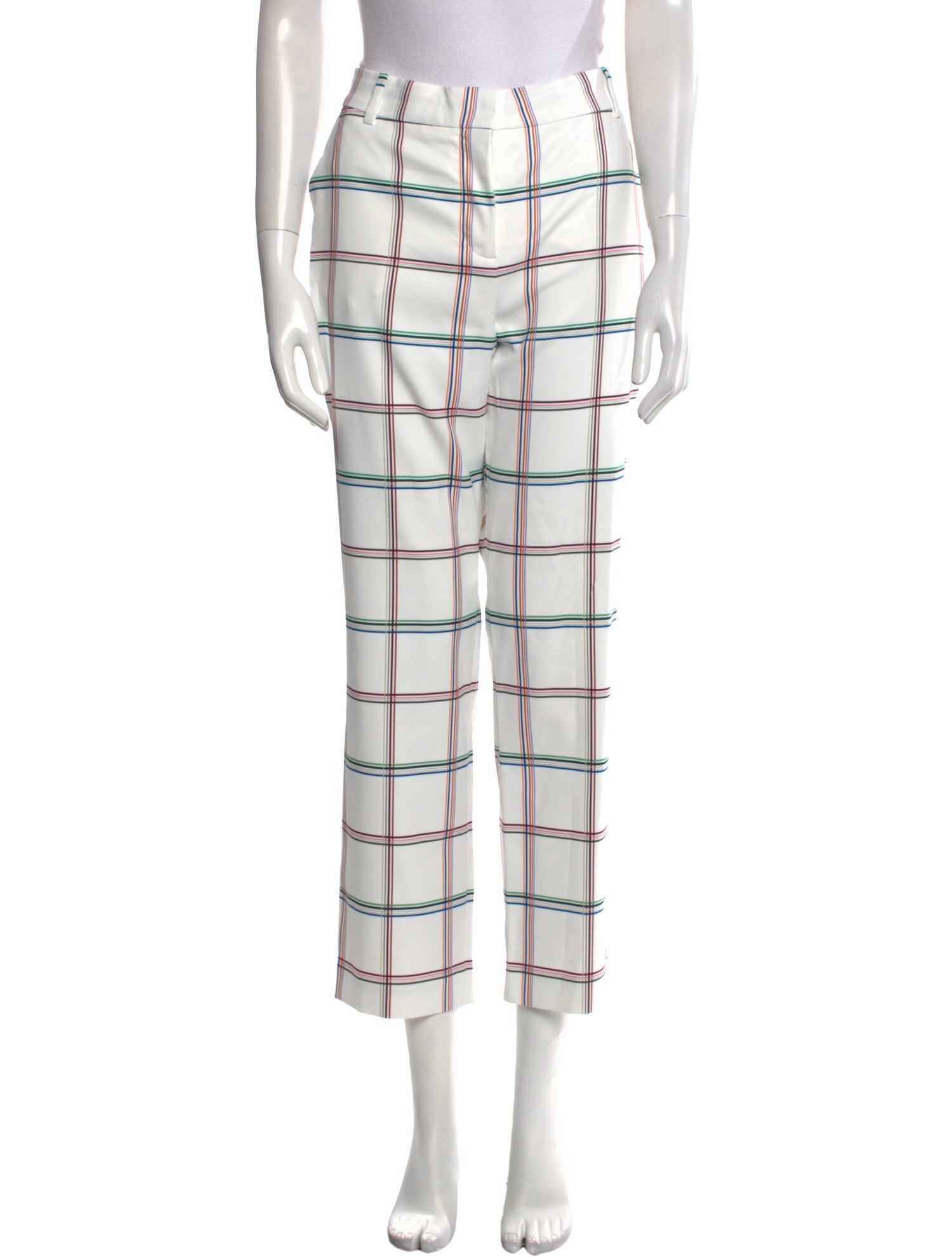 Tory Sport Plaid Print Straight Leg Pants