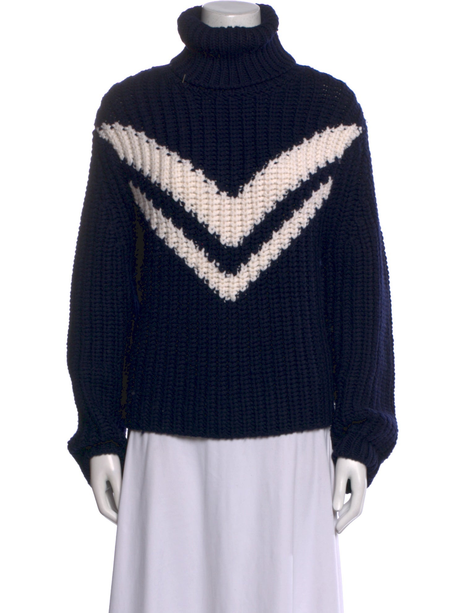 Tory Sport Wool Striped Sweater